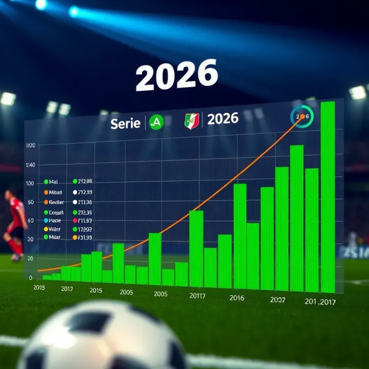 Graph displaying Serie A team performance trends and player transfer impacts for 2026 season
