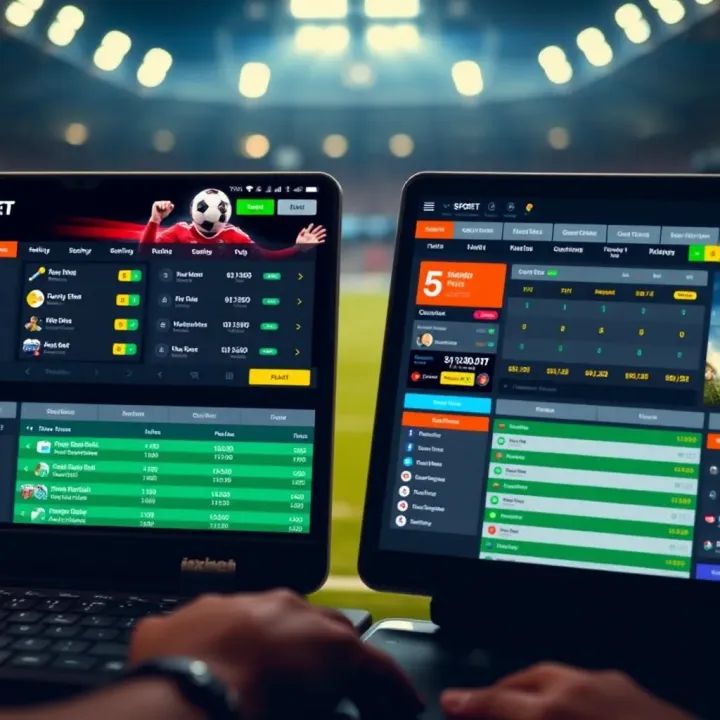 Side-by-Side Comparison of Betting Platforms Popular in Nigeria Comparison of sports betting platform interfaces showing key features and betting markets