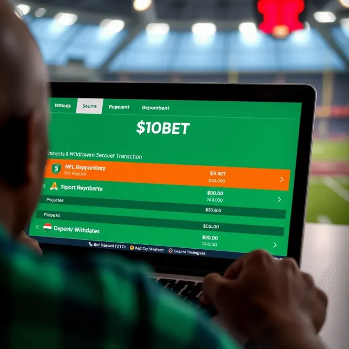 Secure online transaction screen showing deposit and withdrawal methods for Nigerian bettors