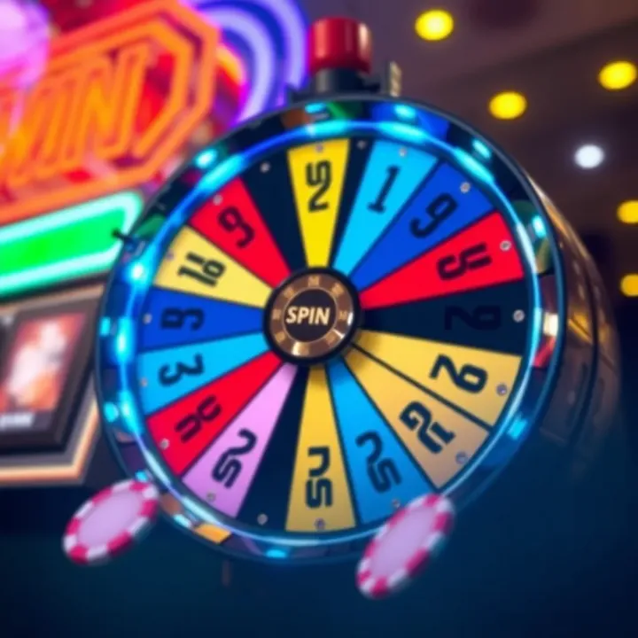 Colorful spinning wheel representing the excitement of 1xBet Spin and Win game