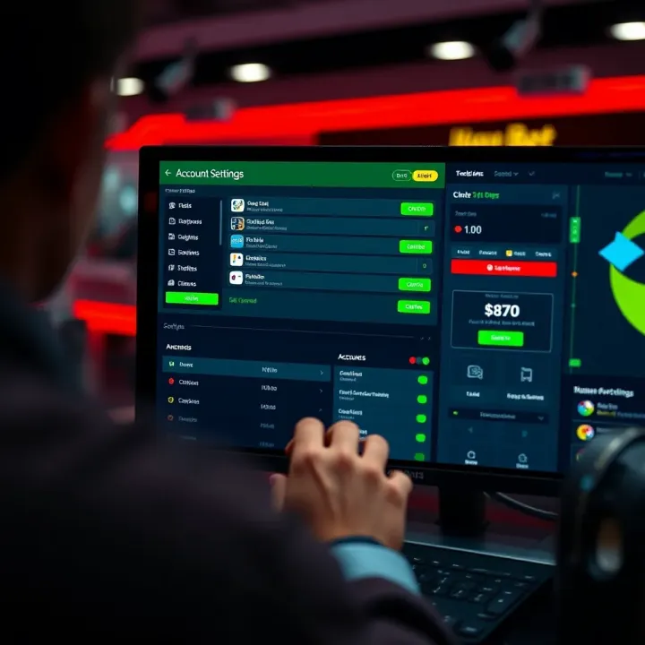 User navigating account settings on 1xBet platform to initiate account closure