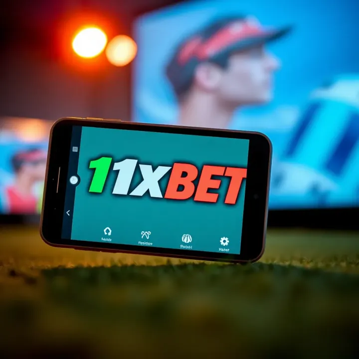 Mobile device displaying the old 1xBet application interface on screen