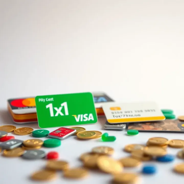 Various digital payment icons such as bank transfer, e-wallets, and cards on a bright background