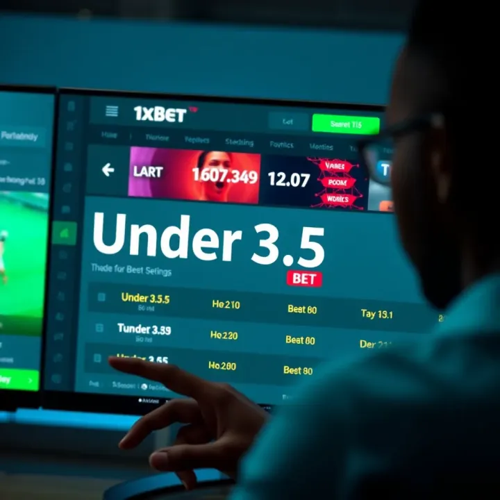 Illustration of a Nigerian online sports betting interface showing 'under 3.5' bet options with focus on responsible wagering