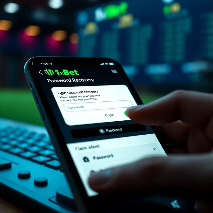 Login screen displaying password recovery option on mobile device