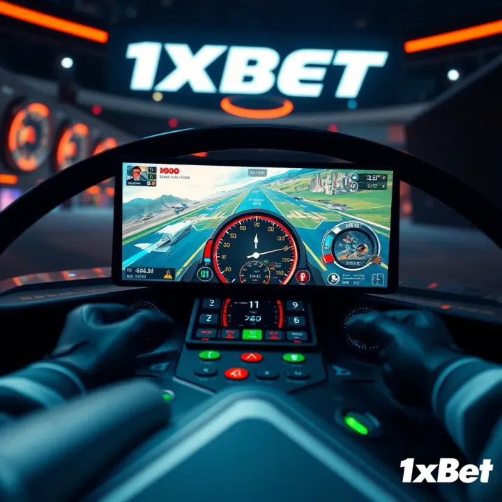 User interface of 1xBet Aviator demo showing game controls and flight trajectory