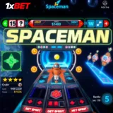 Graphic representation of the 1xBet Spaceman game interface showing its dynamic gameplay elements