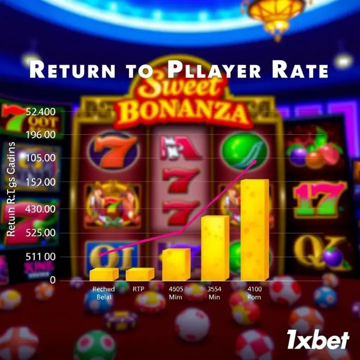 Graph showing Return to Player percentage comparison for Sweet Bonanza and other slot games